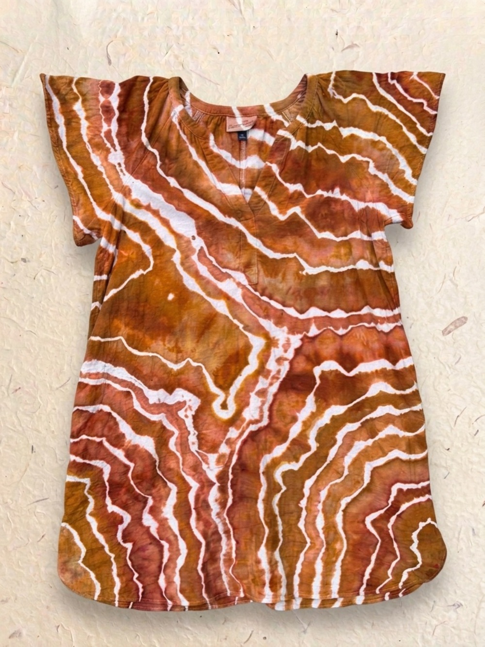 Cotton Ice Dyed Short Sleeve Dress